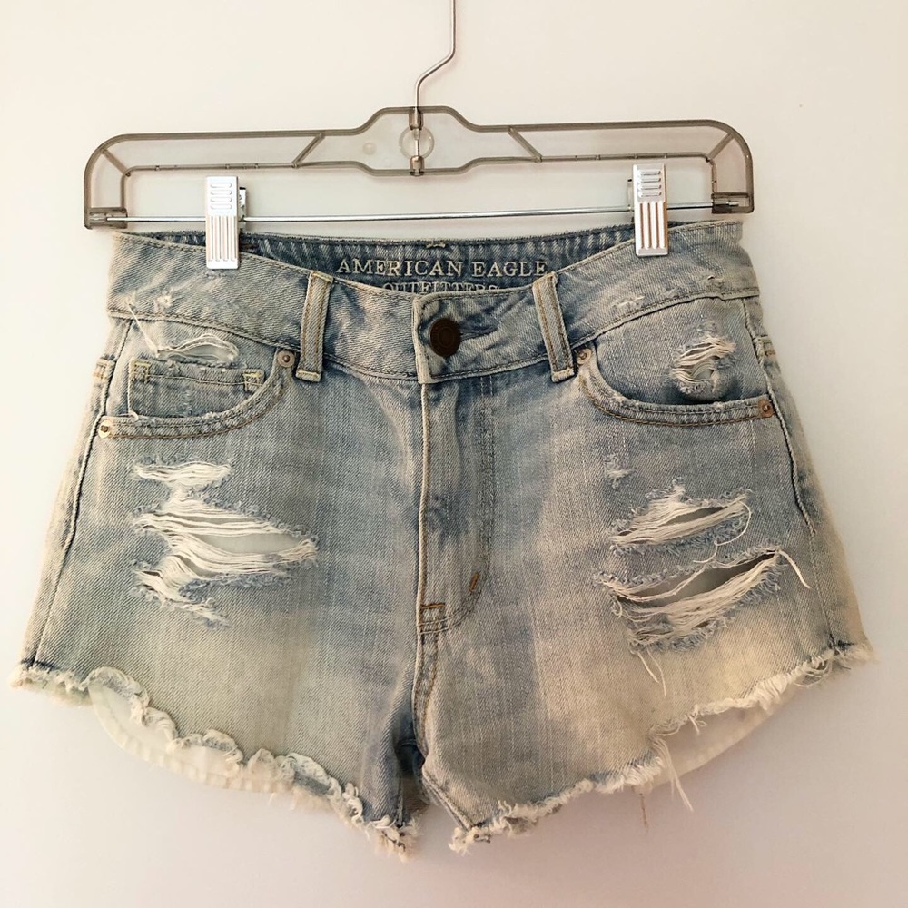 American Eagle Ripped Jean Shorts